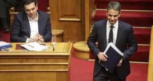 tsipras mitsotakis vouli sfagi