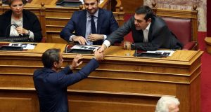 tsipras mitsotakis agiasmos voulis