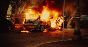 Κάηκε αυτοκίνητο στην Ιόνια στο ύψος του Μεσολογγίου