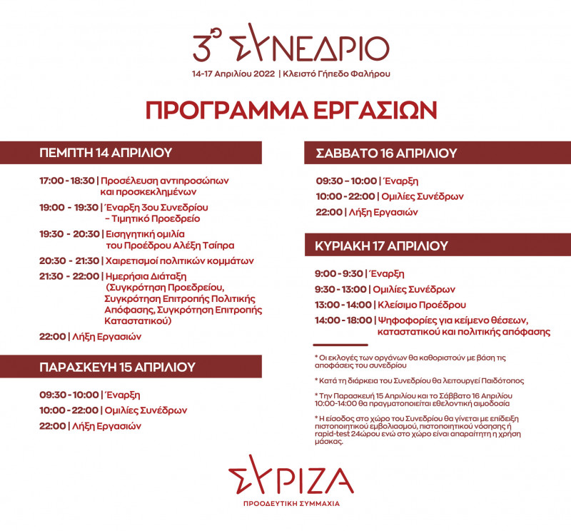 programma sunedriou suriza