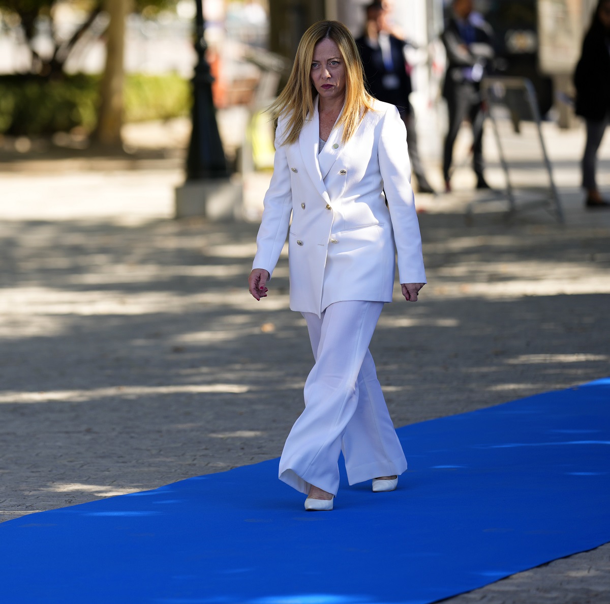 italys prime minister giorgia meloni arrives at the europe summit