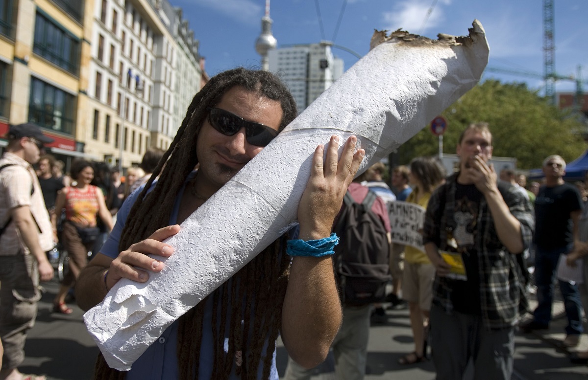 germany cannabis protestor