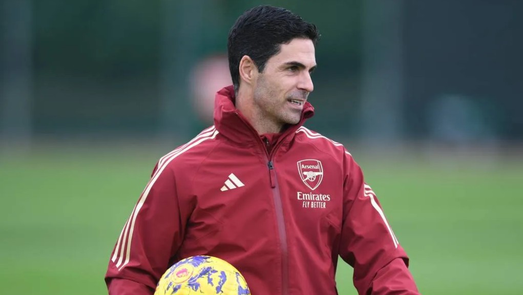 mikel arteta arsenal training