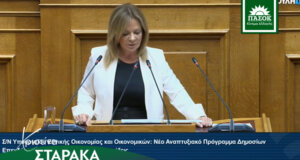 Η Χριστίνα Σταρακά στη συζήτηση του Νομοσχεδίου του Υπ.Οικ. για τις Δημόσιες Επενδύσεις ήταν καταπέλτης για τη δήθεν αναπτυξιακή πολιτική